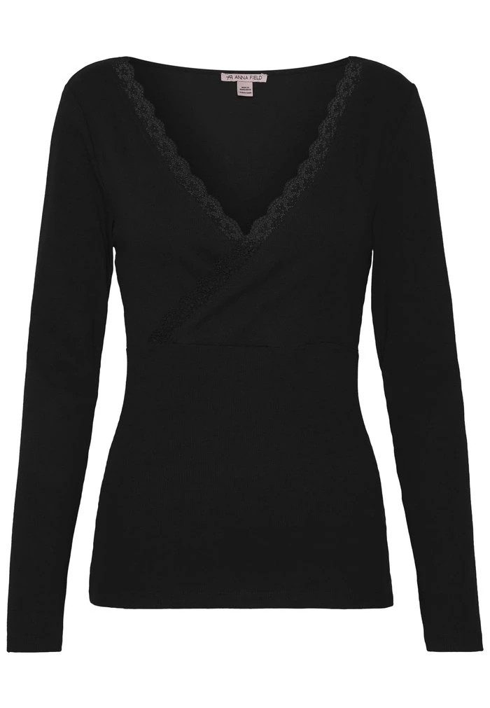 T-Shirt ANNA FIELD Anna Field Long Sleeved Top Noir Femme | PSH-8954918